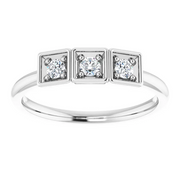 14K White 1/5 CTW Stackable Ring-