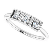 14K White 1/5 CTW Stackable Ring-