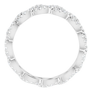 14K White 1/2 CTW Diamond Eternity Band Size 7-