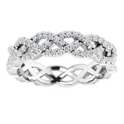 14K White 1/2 CTW Diamond Eternity Band Size 7-