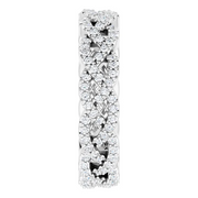 14K White 1/2 CTW Diamond Eternity Band Size 7-