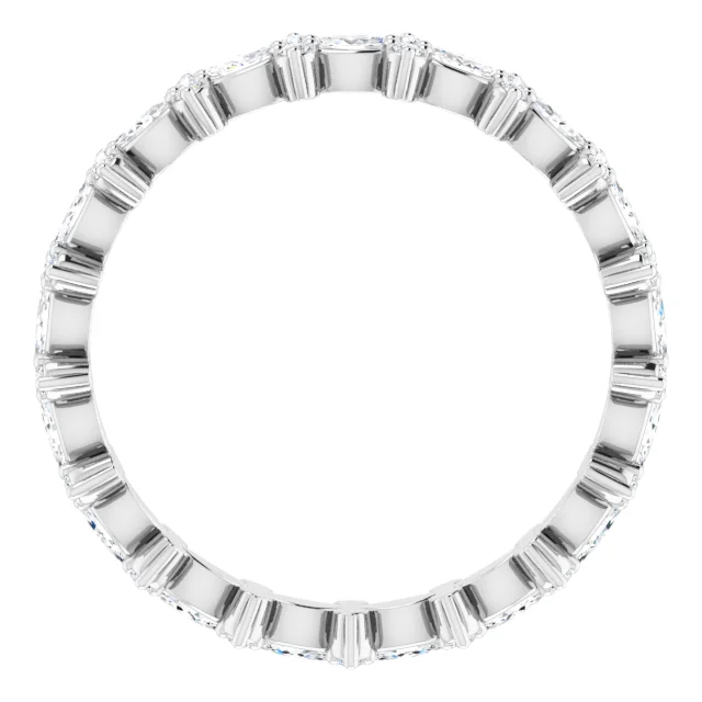 14K White 5/8 CTW Diamond Eternity Band Size 7-