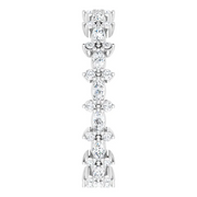 14K White 5/8 CTW Diamond Eternity Band Size 7-
