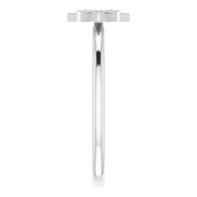 14K White .04 CTW Diamond Star Ring-