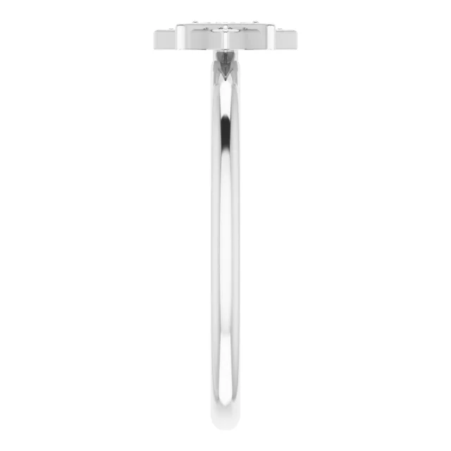 14K White .04 CTW Diamond Star Ring-