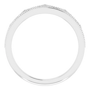 14K White 1/8 CTW Diamond Crown Ring-