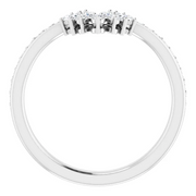 14K White 1/3 CTW Diamond Contour Band-