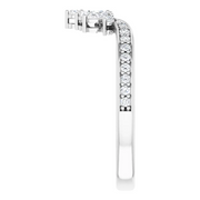 14K White 1/3 CTW Diamond Contour Band-