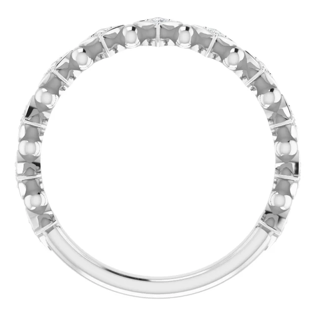 14K White 1/10 CTW Diamond Stackable Ring-
