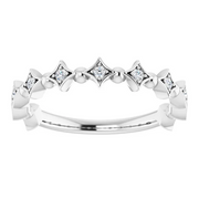 14K White 1/10 CTW Diamond Stackable Ring-