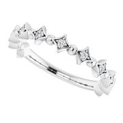14K White 1/10 CTW Diamond Stackable Ring-