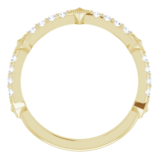 14K Yellow 1/4 CTW Diamond Stackable Ring-