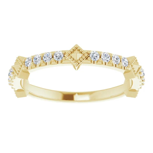 14K Yellow 1/4 CTW Diamond Stackable Ring-