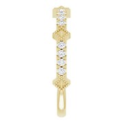 14K Yellow 1/4 CTW Diamond Stackable Ring-