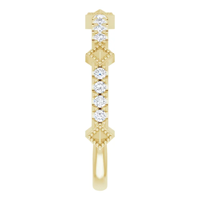 14K Yellow 1/4 CTW Diamond Stackable Ring-