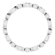14K White 1/3 CTW Diamond Eternity Band Size 7-