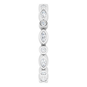 14K White 1/3 CTW Diamond Eternity Band Size 7-