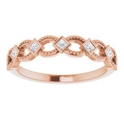 14K Rose 1/6 CTW Diamond Stackable Ring-