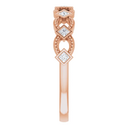 14K Rose 1/6 CTW Diamond Stackable Ring-