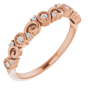 14K Rose .08 CTW Diamond Anniversary Band-