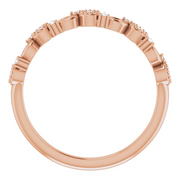 14K Rose .08 CTW Diamond Anniversary Band-