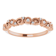 14K Rose .08 CTW Diamond Anniversary Band-