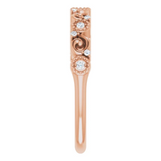 14K Rose .08 CTW Diamond Anniversary Band-