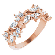 14K Rose 3/4 CTW Diamond Anniversary Band-