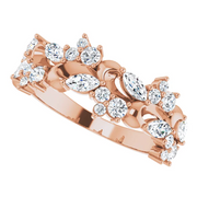 14K Rose 3/4 CTW Diamond Anniversary Band-