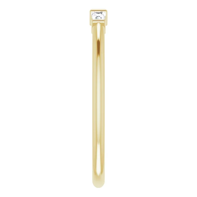 14K Yellow 1/6 CTW Diamond Three-Stone Stackable Ring-