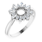 14K White 3/8 CTW Diamond Circle Ring-