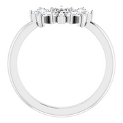 14K White 3/8 CTW Diamond Circle Ring-