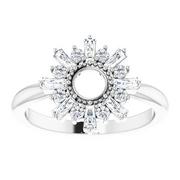 14K White 3/8 CTW Diamond Circle Ring-