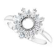 14K White 3/8 CTW Diamond Circle Ring-