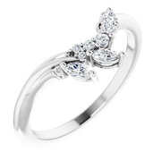 14K White 1/5 CTW Diamond Contour Band-
