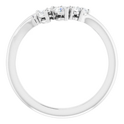 14K White 1/5 CTW Diamond Contour Band-