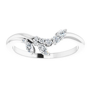 14K White 1/5 CTW Diamond Contour Band-