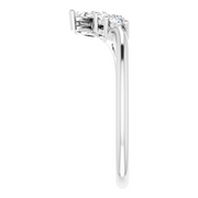 14K White 1/5 CTW Diamond Contour Band-