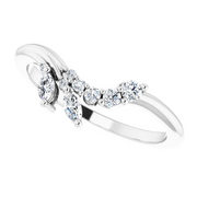 14K White 1/5 CTW Diamond Contour Band-