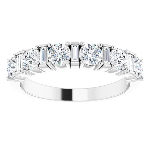 14K White 1 CTW Diamond Anniversary Band-