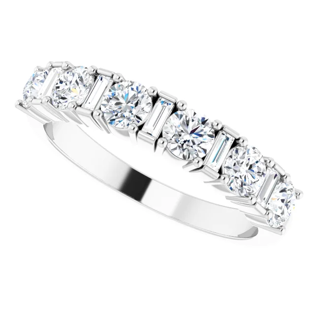 14K White 1 CTW Diamond Anniversary Band-