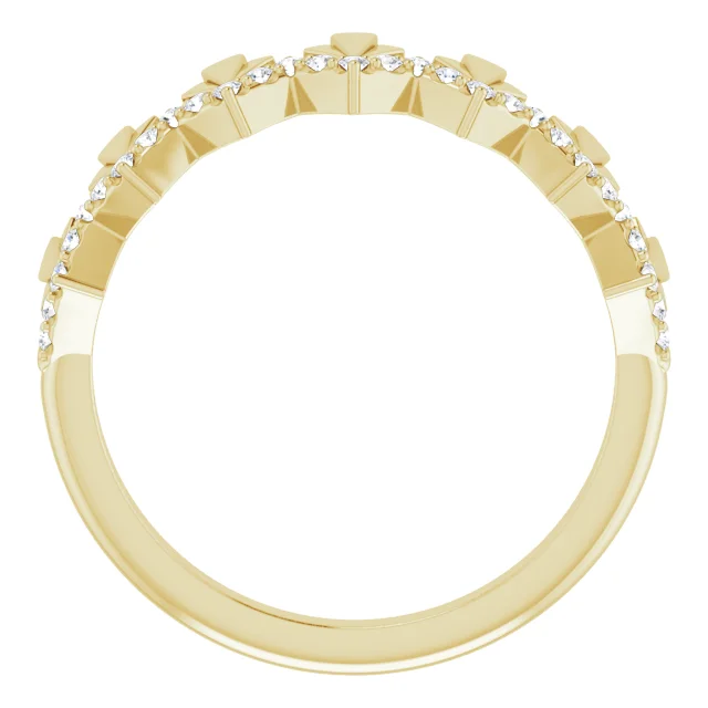 14K Yellow 1/6 CTW Diamond Vintage-Inspired Anniversary Band-