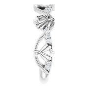 14K White 1/8 CTW Diamond Vintage-Inspired Anniversary Band-