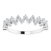 14K White 3/8 CTW Diamond Anniversary Band-
