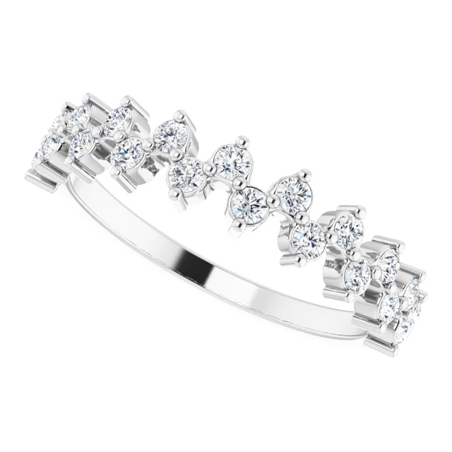 14K White 3/8 CTW Diamond Anniversary Band-