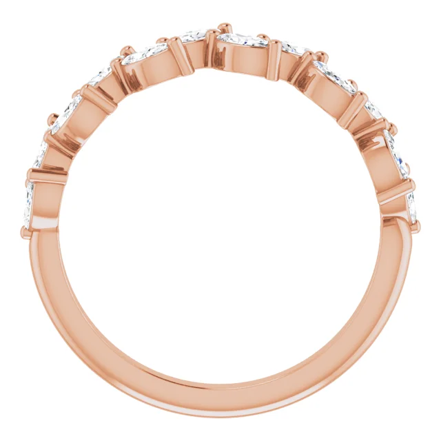 14K Rose 5/8 CTW Diamond Anniversary Band-