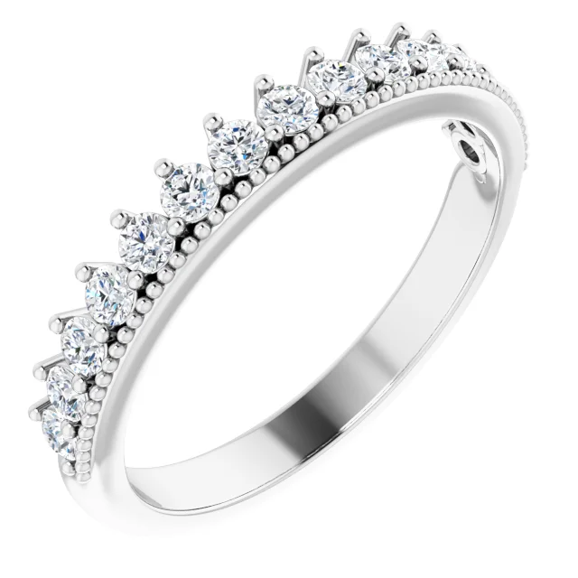 14K White 1/2 CTW Diamond Anniversary Band-