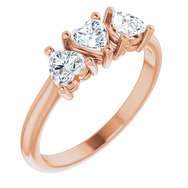 14K Rose 1 CTW Diamond Three-Stone Anniversary Band-