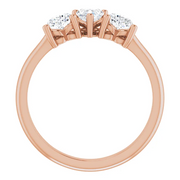 14K Rose 1 CTW Diamond Three-Stone Anniversary Band-