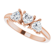 14K Rose 1 CTW Diamond Three-Stone Anniversary Band-
